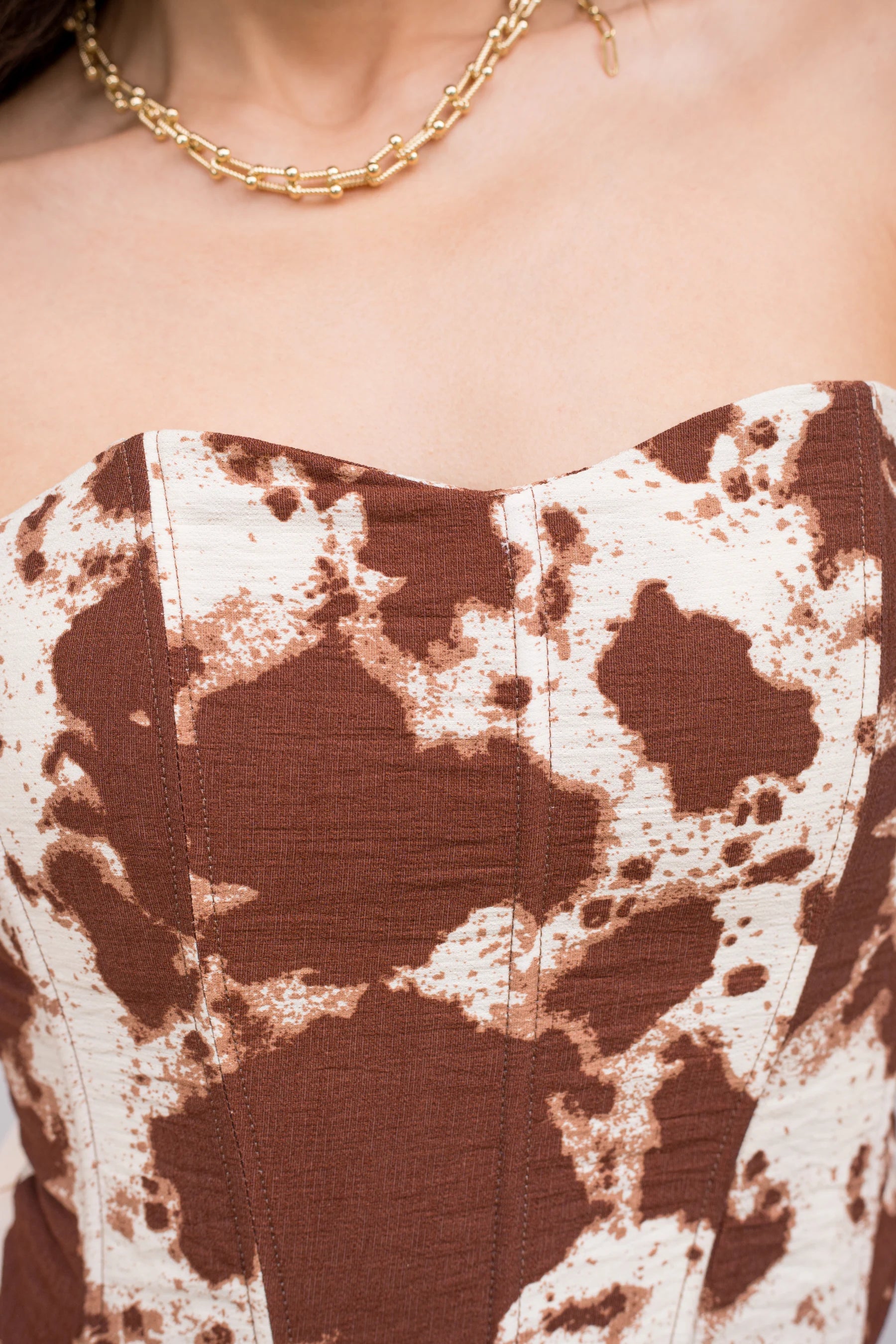 CORSET COW PRINT